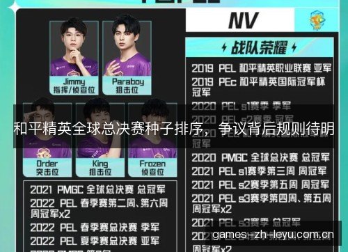 和平精英全球总决赛种子排序，争议背后规则待明